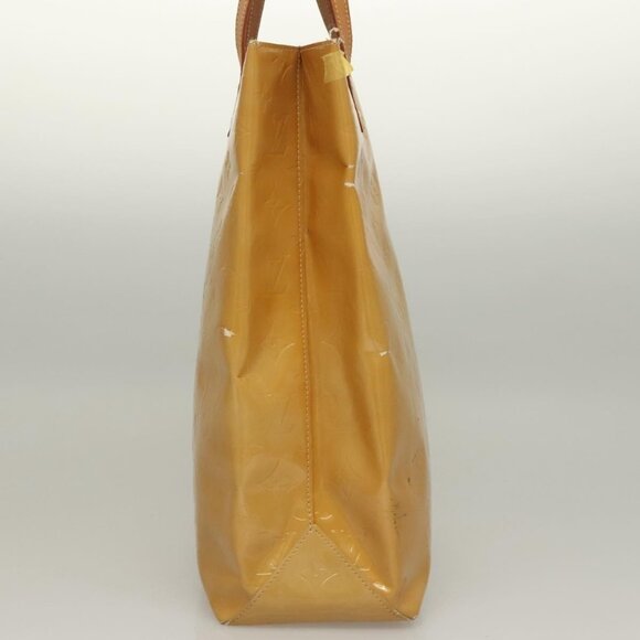 LOUIS VUITTON Monogram Vernis Reade MM Hand Bag Beige - Picture 4 of 16